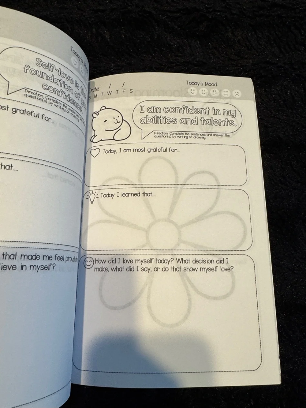 Daily Self-Love & Gratitude Journal for Kids Kawaii Capybara Theme